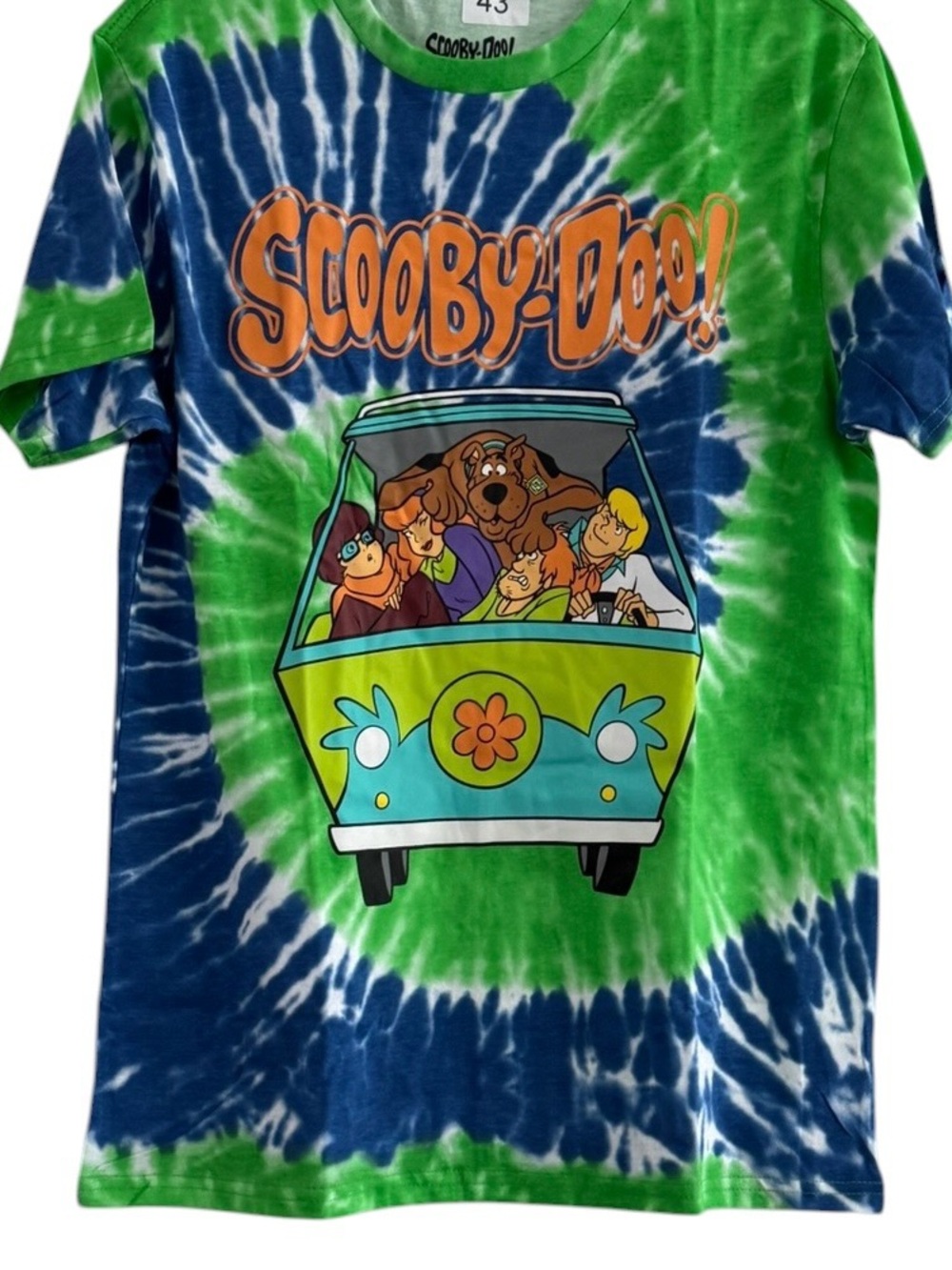 Scooby-Doo Mystery Machine Tie Dye Graphic T-Shirt Unisex Size M Retro Shirt